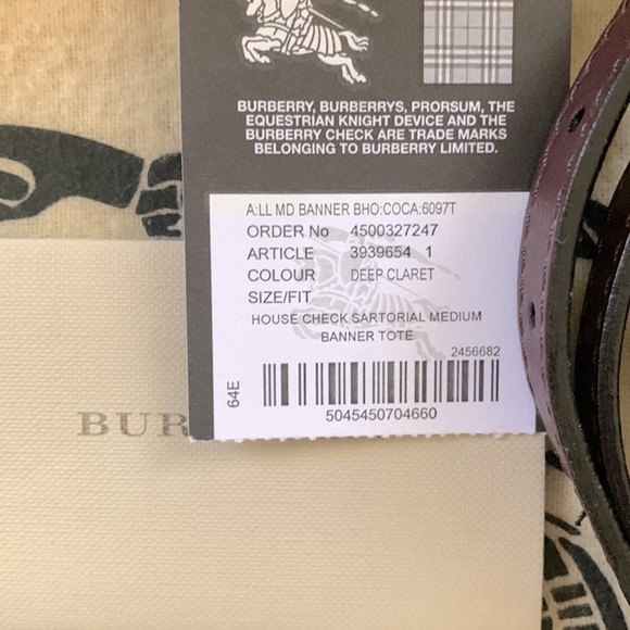 Authentic Burberry Medium Banner Tote 🌟 - Picture 9 of 9